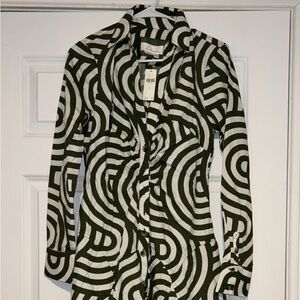 NWT! Anthropologie Poplin shirt dress size 6